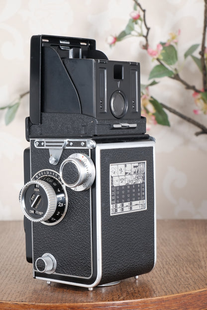 MINT! 1955 Rolleiflex with Synchro-Compur shutter & Coated Tessar lens. Freshly Serviced, CLA’d!