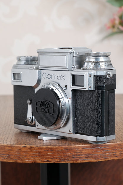 Near mint, 1941 Zeiss Ikon Contax III, CLA'd, Freshly Serviced!