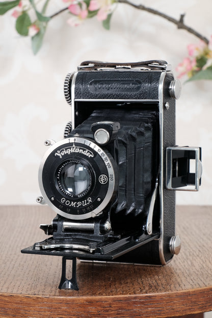 Mint! 1936 Voigtlander Inos II 6x9 Folder, CLA’d, Freshly Serviced!