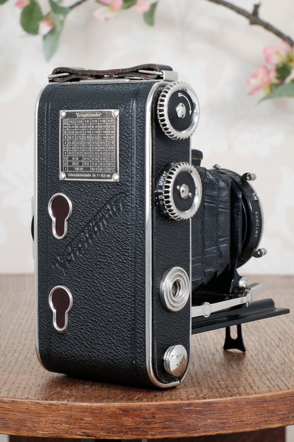 Mint! 1936 Voigtlander Inos II 6x9 Folder, CLA’d, Freshly Serviced!