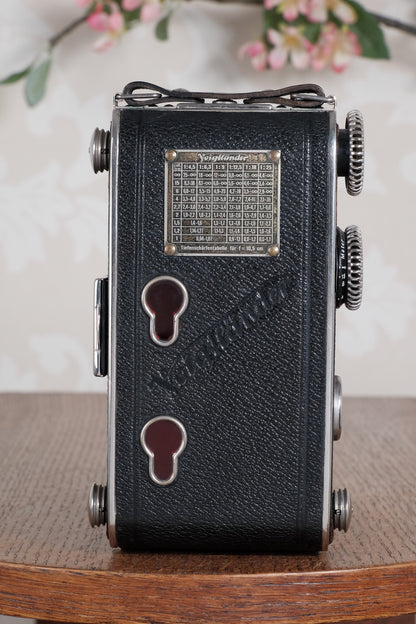 Near Mint! 1934 Voigtlander Inos II 6x9 with Heliar lens and mask, CLA’d, Freshly Serviced!