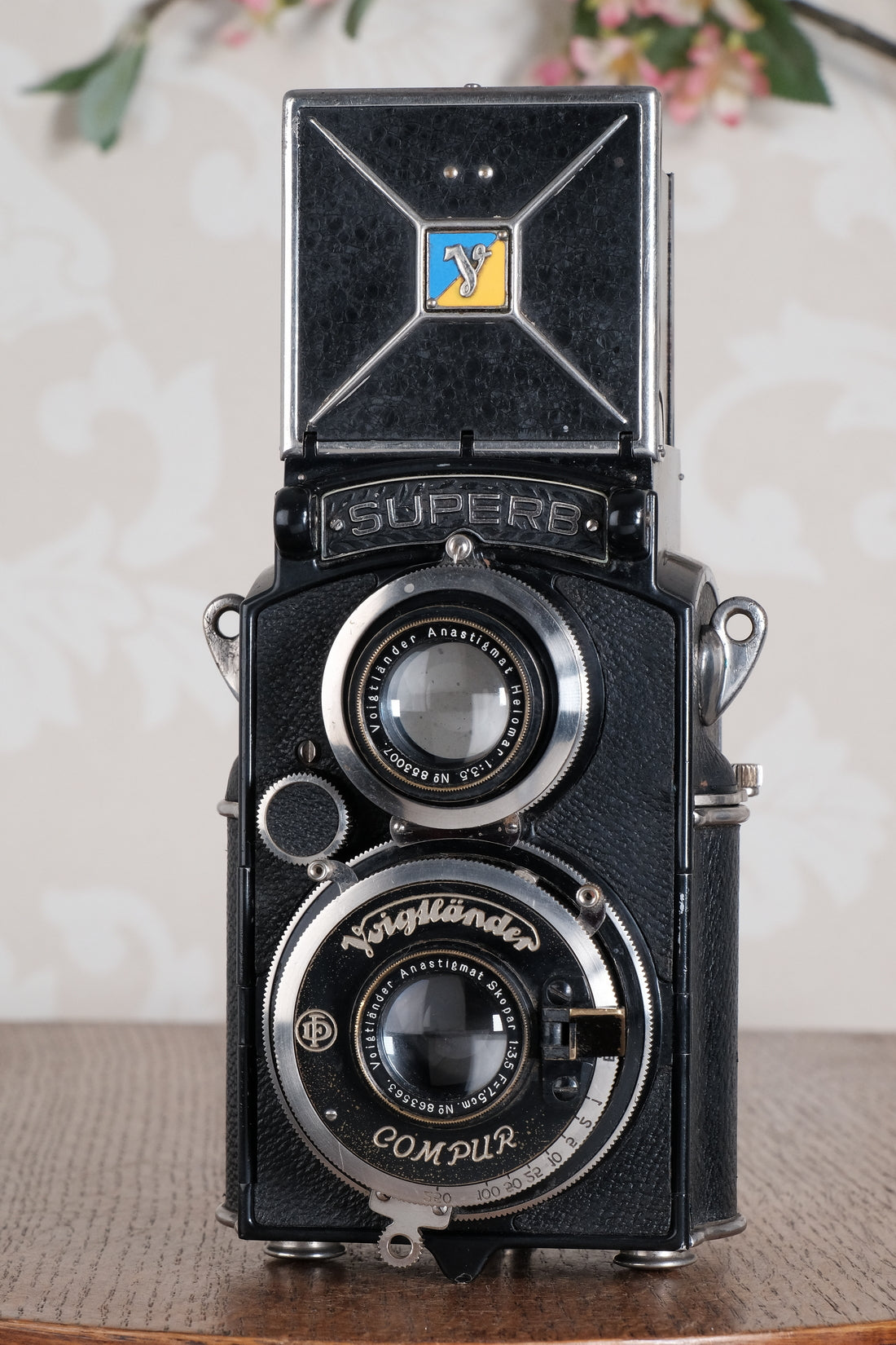 1935 Voigtlander 6x6 Superb TLR, the desirable model with “big ears”, CLA’d, Freshly Serviced!