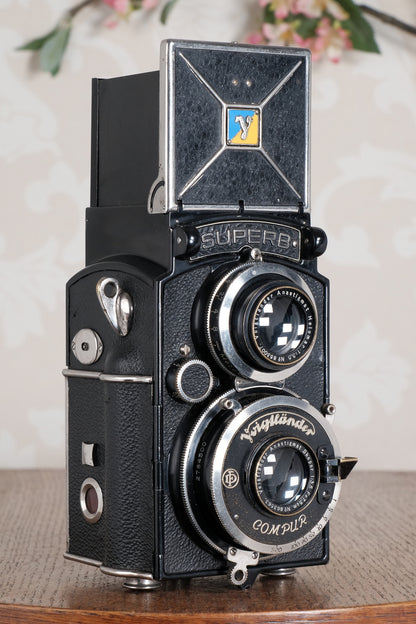 1935 Voigtlander 6x6 Superb TLR, the desirable model with “big ears”, CLA’d, Freshly Serviced!