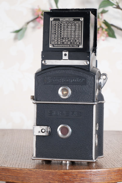 1935 Voigtlander 6x6 Superb TLR, the desirable model with “big ears”, CLA’d, Freshly Serviced!