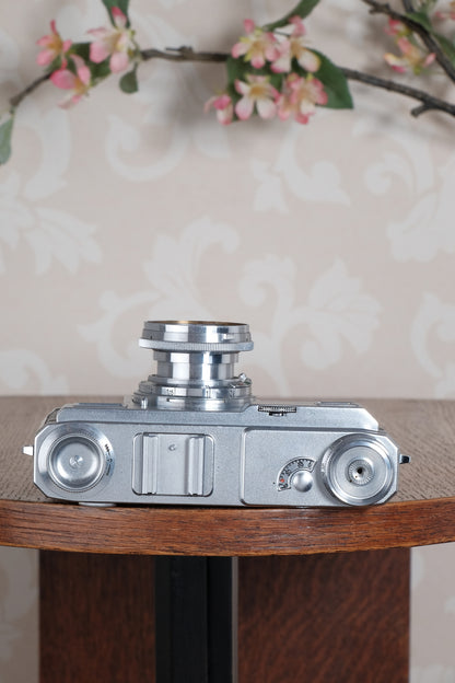 Near Mint! 1937 Zeiss Ikon Contax II Body with 50mm Zeiss Sonnar lens & Original case,  CLA'd, Freshly Serviced!