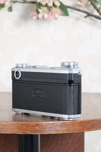 Near Mint! 1937 Zeiss Ikon Contax II Body with 50mm Zeiss Sonnar lens & Original case,  CLA'd, Freshly Serviced!