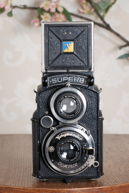 1935 Voigtlander 6x6 Superb TLR. CLA’d, Freshly Serviced!