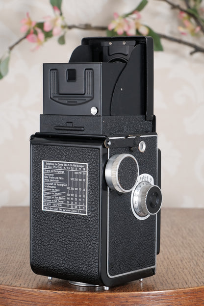 Near Mint! 1954 Rolleicord with Synchro-Compur shutter & Coated lens with original case, CLA'd, Freshly Serviced!