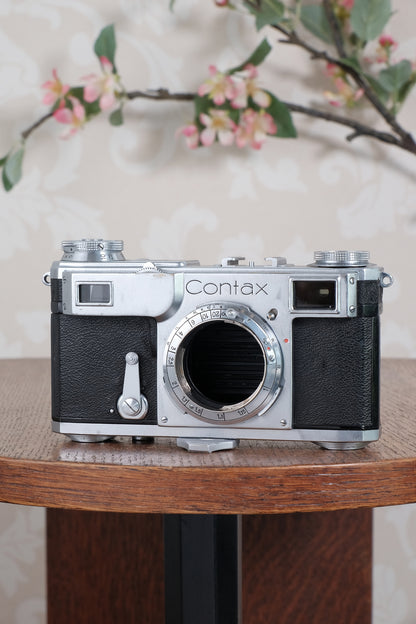 Superb! 1938 Zeiss Ikon Contax II Body,  CLA'd, Freshly Serviced!