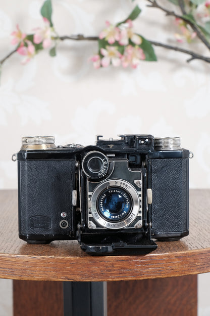 1936 Zeiss-Ikon Super Nettel (236/24) with rare coated lens and original case, CLA'd, Freshly Serviced!