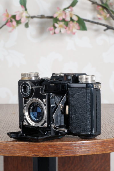 1936 Zeiss-Ikon Super Nettel (236/24) with rare coated lens and original case, CLA'd, Freshly Serviced!