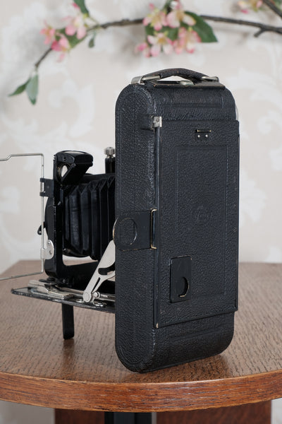 1925 Ica Icarette II, 6x9 German folding camera with Carl Zeiss Tessar lens. Freshly Serviced, CLA’d