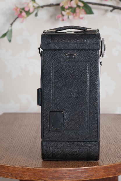 1925 Ica Icarette II, 6x9 German folding camera with Carl Zeiss Tessar lens. Freshly Serviced, CLA’d