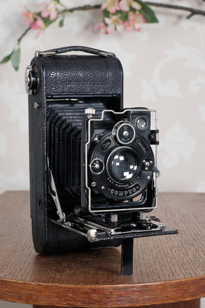 1925 Ica Icarette II, 6x9 German folding camera with Carl Zeiss Tessar lens. Freshly Serviced, CLA’d