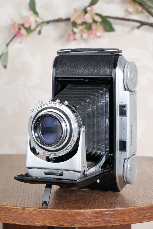 Superb! 1953 Voigtlander 6x9 Bessa II with Color-Skopar lens. Freshly Serviced, CLA'd.