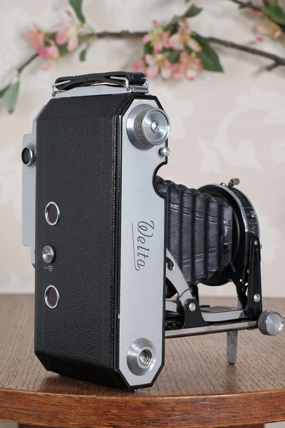 Rare! 1937 WELTA WELTUR 6x9 Coupled Rangefinder Camera, with original case. CLA'd, Freshly serviced!