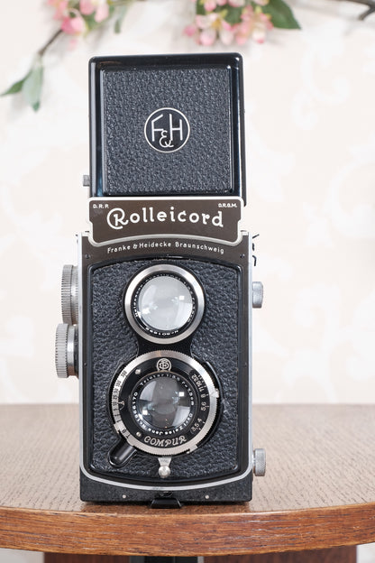 Near Mint! 1937 Rolleicord with Original case, CLA'd, Freshly Serviced!