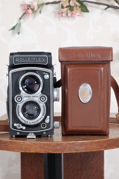 Near Mint! 1952 Rolleiflex with Synchro-Compur shutter & Coated lens. Freshly Serviced, CLA’d!