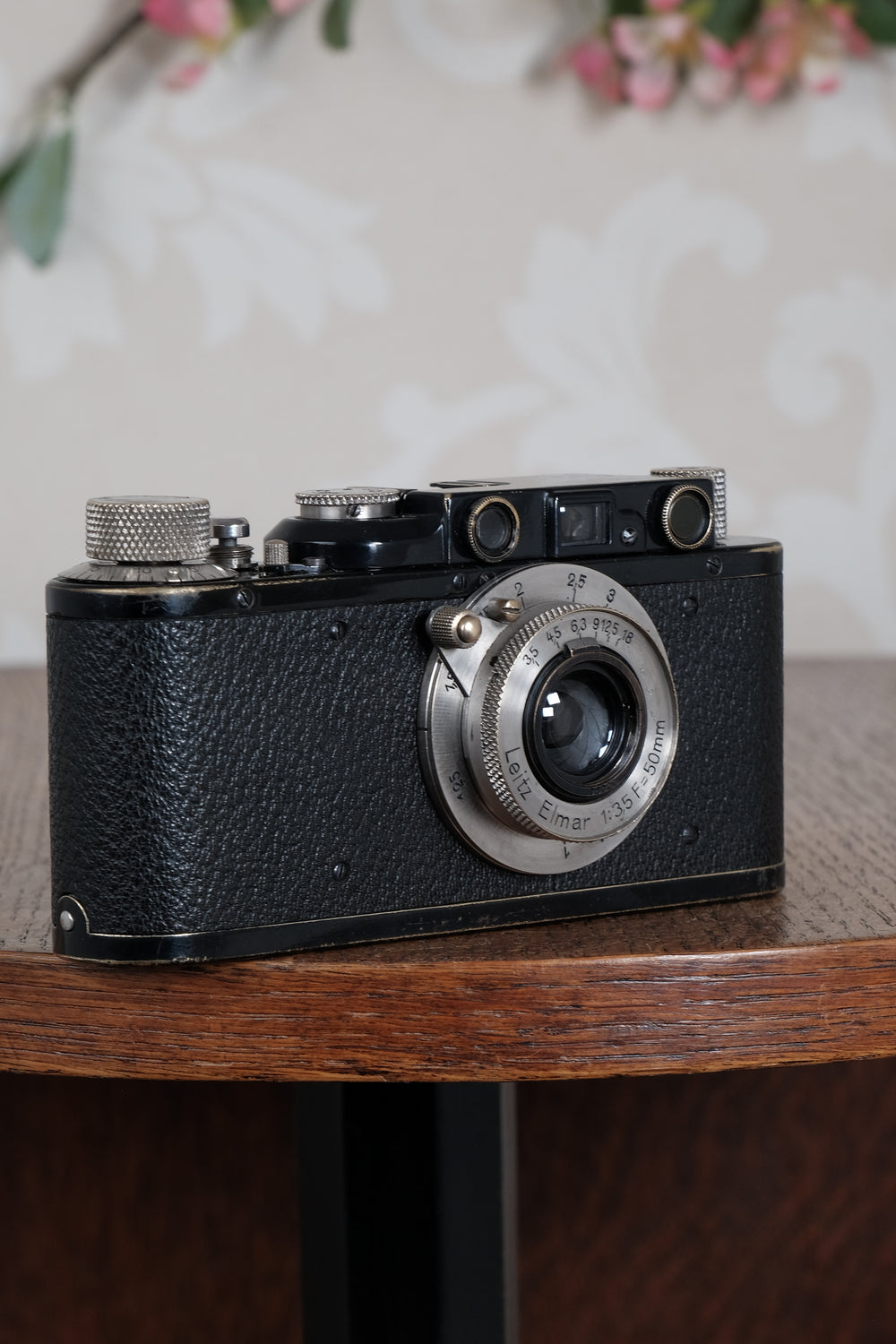 Beautiful! 1932 BLACK LEITZ LEICA II with Nickel Elmar lens and leather case. Freshly Serviced CLA'd!