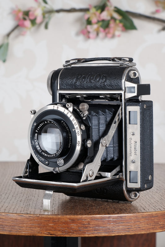 Near Mint! 1938 PLAUBEL ROLL-OP, 6x4.5 Coupled Rangefinder Camera, CLA'd  Freshly Serviced!