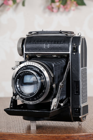 Rare! 1936 Balda Baldaxette II, 6x6 Coupled Rangefinder camera, with fast 2.8 / 80mm Tessar lens!  Freshly Serviced!, CLA'd