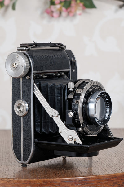 Rare! 1936 Balda Baldaxette II, 6x6 Coupled Rangefinder camera, with fast 2.8 / 80mm Tessar lens!  Freshly Serviced!, CLA'd