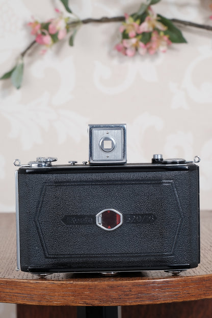 Near Mint! 1936 Zeiss Ikon 6x6 Ikonta with Tessar lens & case. Freshly Serviced, CLA'd