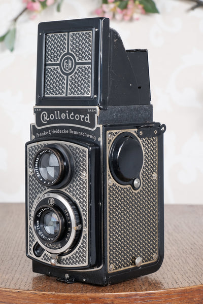 Excellent! 1933 Art-Deco Nickel-plated Rolleicord, CLA’d, Freshly Serviced!