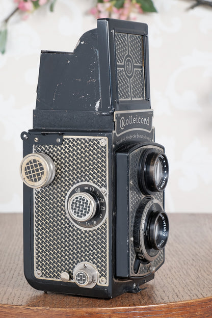 Excellent! 1933 Art-Deco Nickel-plated Rolleicord, CLA’d, Freshly Serviced!