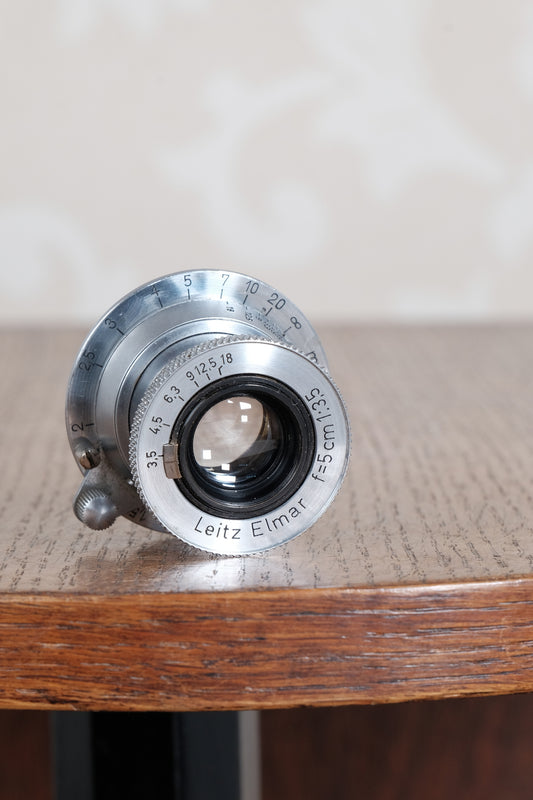 Rare & Superb! 1930‘s 11:00 O’clock Leitz Elmar 3.5/5cm (50mm) factory conversion lens