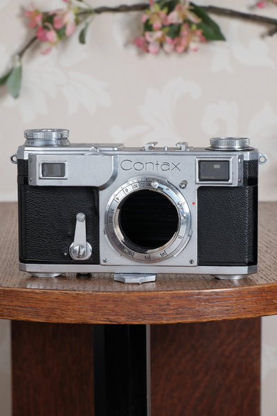 Near Mint! WWII 1939 Zeiss Ikon Contax II,  CLA'd, Freshly Serviced!