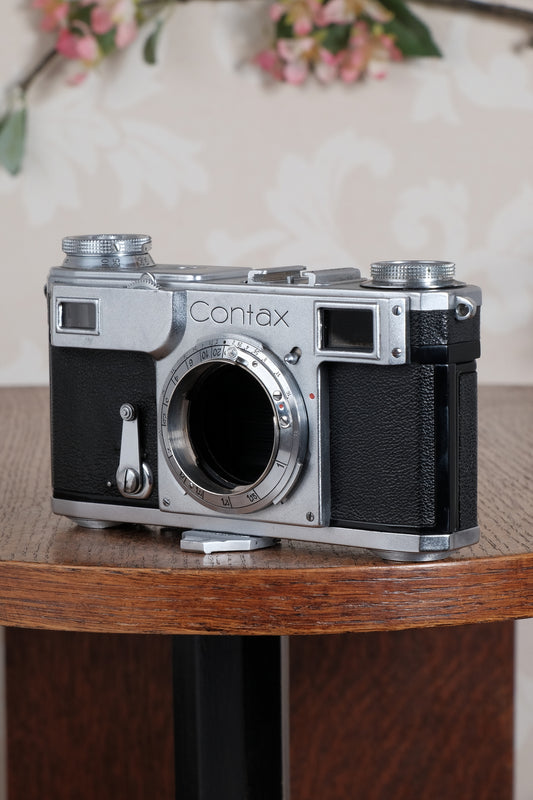 Near Mint! WWII 1939 Zeiss Ikon Contax II,  CLA'd, Freshly Serviced!