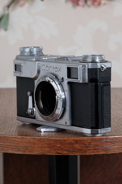 Near Mint! WWII 1939 Zeiss Ikon Contax II,  CLA'd, Freshly Serviced!