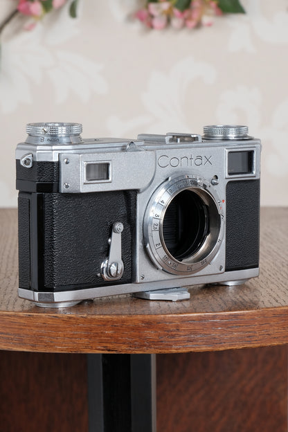 Near Mint! WWII 1939 Zeiss Ikon Contax II,  CLA'd, Freshly Serviced!