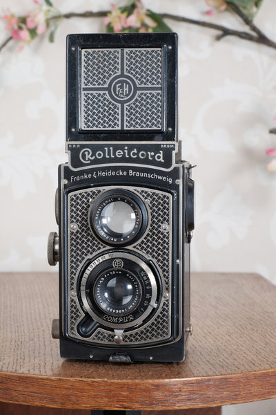 Excellent! 1934 Art-Deco Nickel-plated Rolleicord, CLA’d, Freshly Serviced!