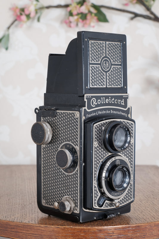 Excellent! 1934 Art-Deco Nickel-plated Rolleicord, CLA’d, Freshly Serviced!