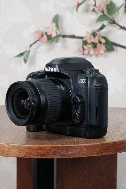 Superb! Nikon D100 with lens, battery grip & accessories