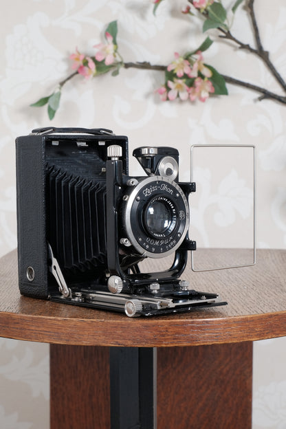 Superb! 1930 6x9 Donata 227/3 plate camera with Carl Zeiss Tessar lens & 120 roll film back. Freshly serviced CLA’d