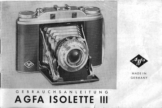 Agfa Isolette III, Gebrauchsanleitung. (original).