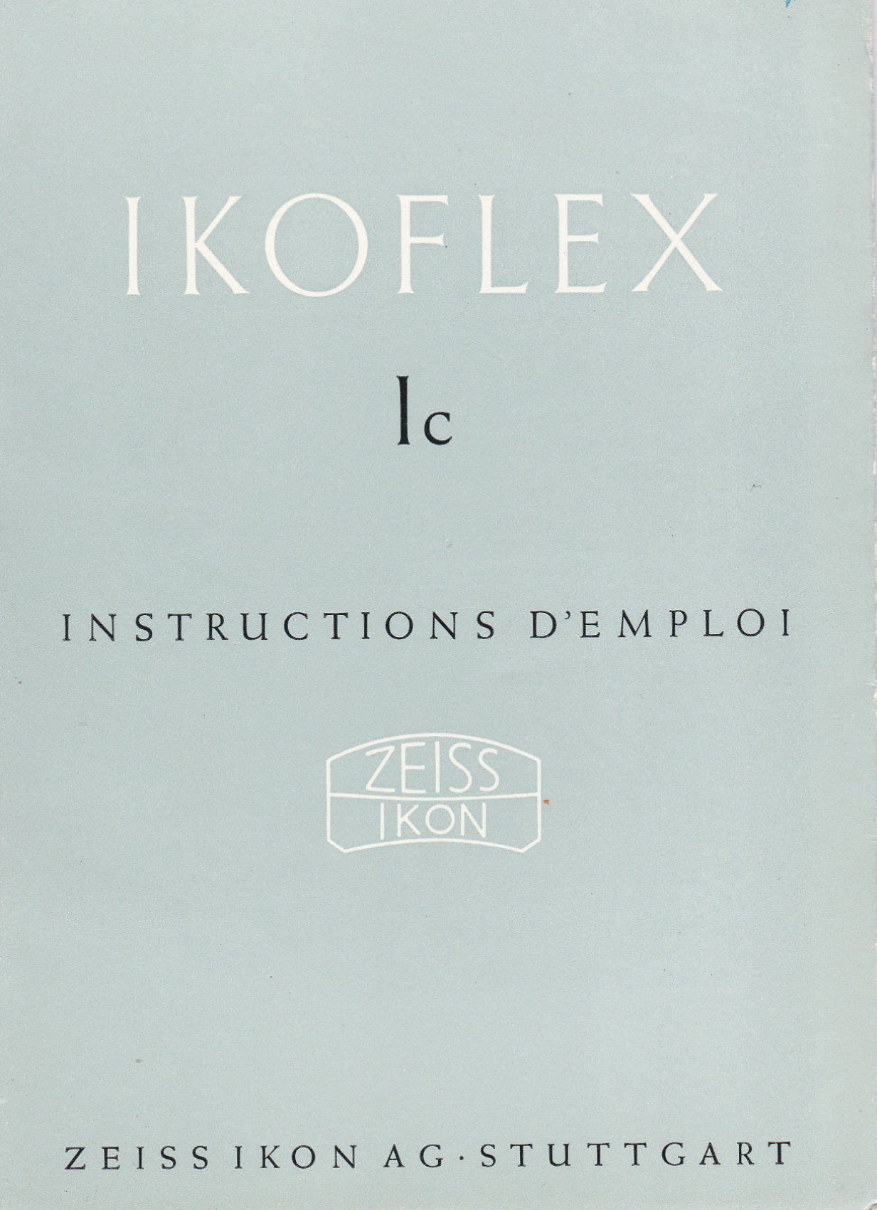 Ikoflex Ic Instructions D'Emploi (Stuttgart) (Original).