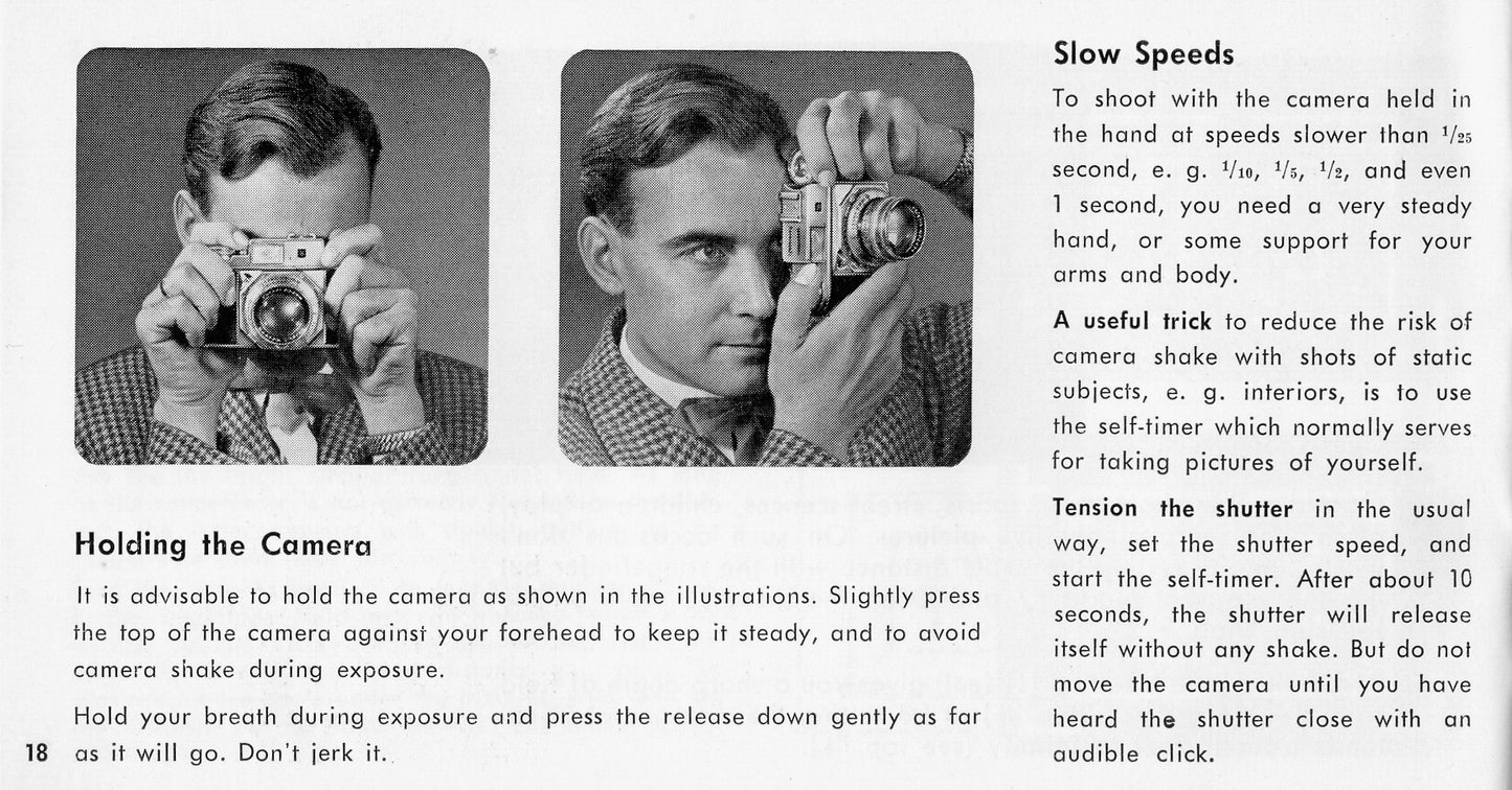 Voigtlander Prominent II, instructions for use,  (original).