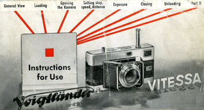 Voigtlander Vitessa, instructions for use (original).