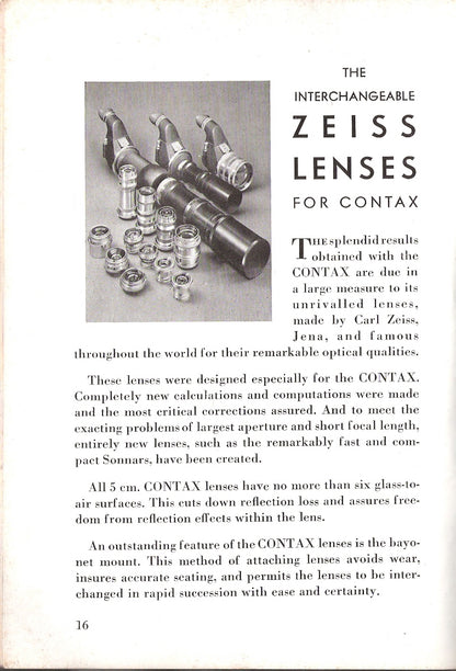 Contax with Zeiss Lenses (English) PDF DOWNLOAD! - Zeiss-Ikon- Petrakla Classic Cameras