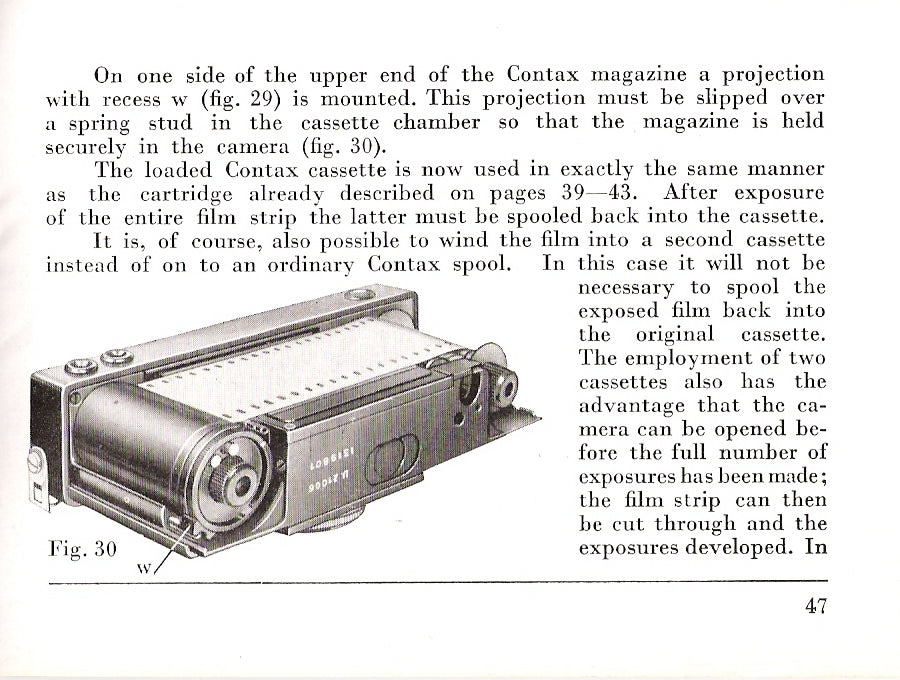 Instructions for Contax I 1935, English, PDF DOWNLOAD! - Zeiss-Ikon- Petrakla Classic Cameras