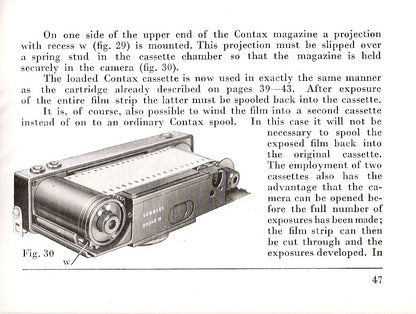 Instructions for Contax I 1935, English, PDF DOWNLOAD! - Zeiss-Ikon- Petrakla Classic Cameras