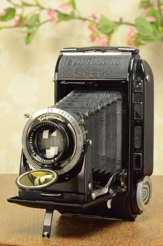 NEAR MINT 1938 Voigtlander Bessa Rangefinder, HELIAR LENS! 6x9, Freshly Serviced - Voigtlander- Petrakla Classic Cameras