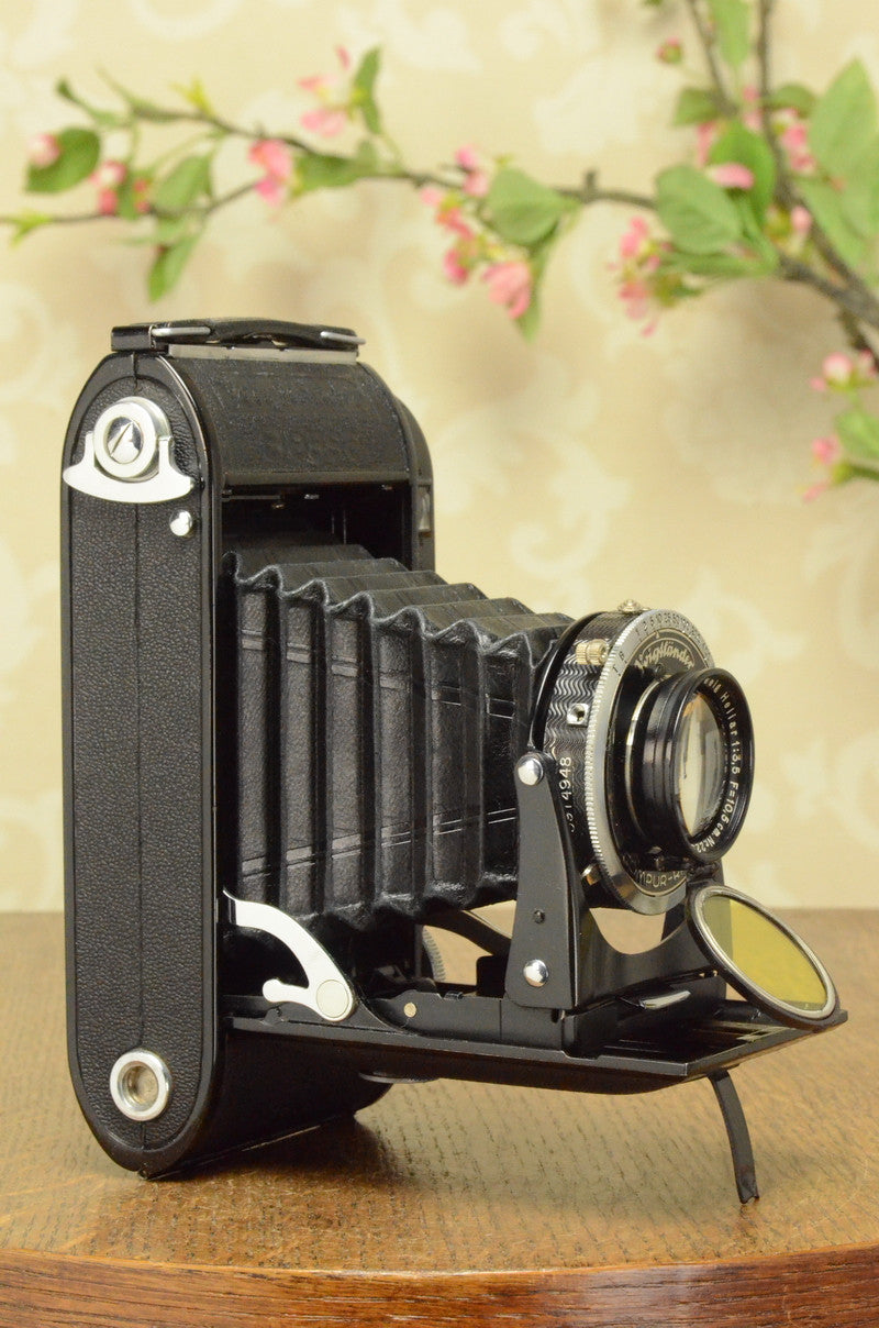 NEAR MINT 1938 Voigtlander Bessa Rangefinder, HELIAR LENS! 6x9, Freshly Serviced - Voigtlander- Petrakla Classic Cameras