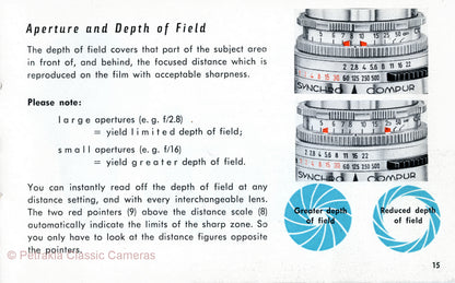 Voigtlander Bessamatic, Instructions for use. PDF DOWNLOAD! - Voigtlander- Petrakla Classic Cameras