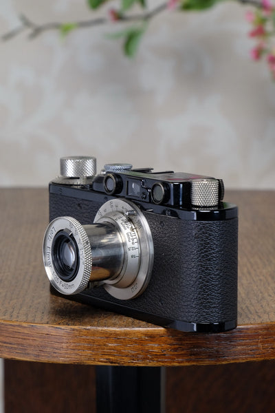 SUPERB! 1933 BLACK LEITZ LEICA II with Nickel Elmar lens. CLA’d, FRESHLY SERVICED! - Leitz- Petrakla Classic Cameras