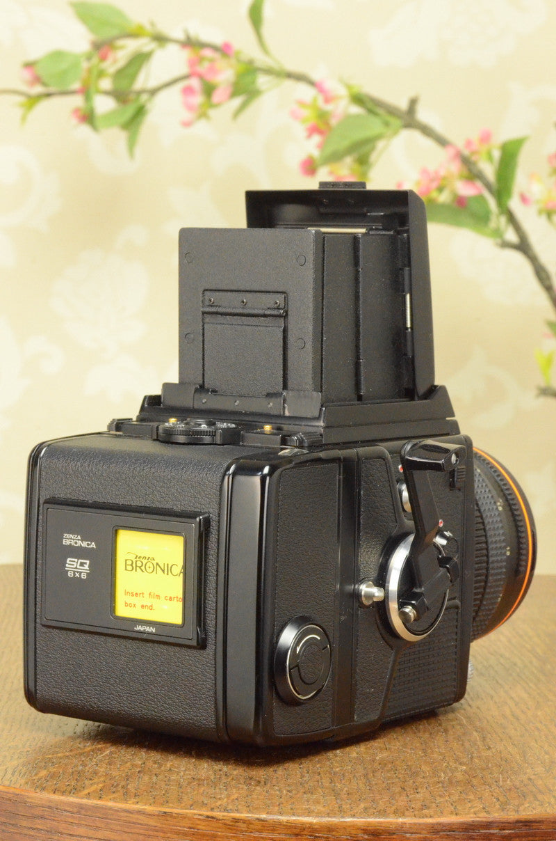 MINT! 6x6 Zenza Bronica SQ-A, complete with 80mm lens & 120 film back. - Bronica- Petrakla Classic Cameras